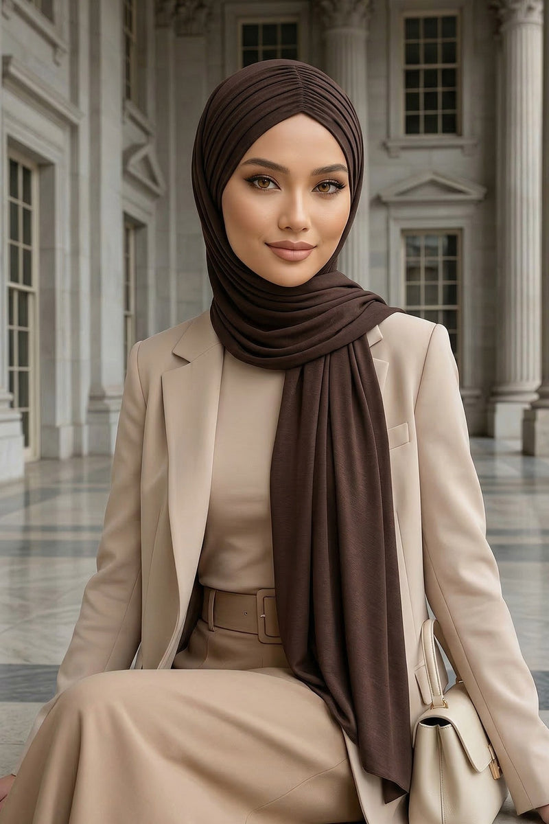 Effortless Instant Cotton Shawl for Women, Instant Cotton Lightweight Hijab Headscarf, Comfortable and Large Women Hijab Shawl,CPS-44