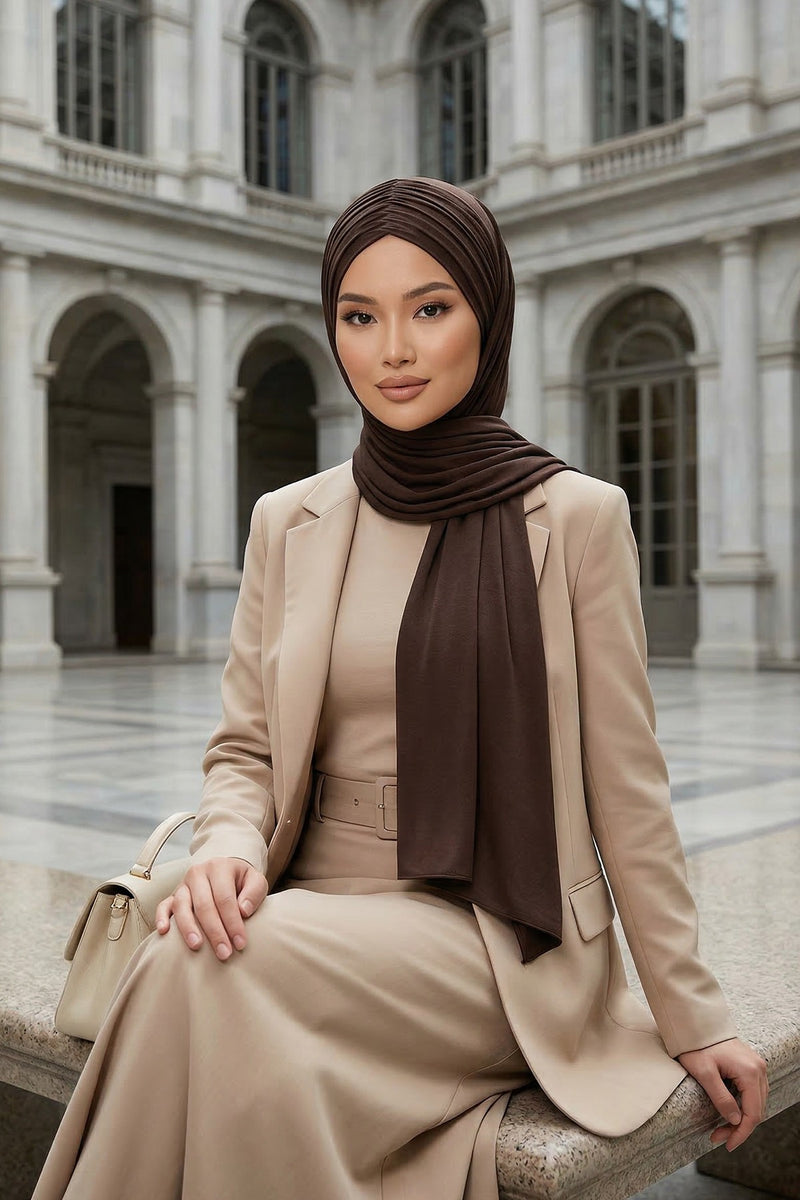 Effortless Instant Cotton Shawl for Women, Instant Cotton Lightweight Hijab Headscarf, Comfortable and Large Women Hijab Shawl,CPS-44