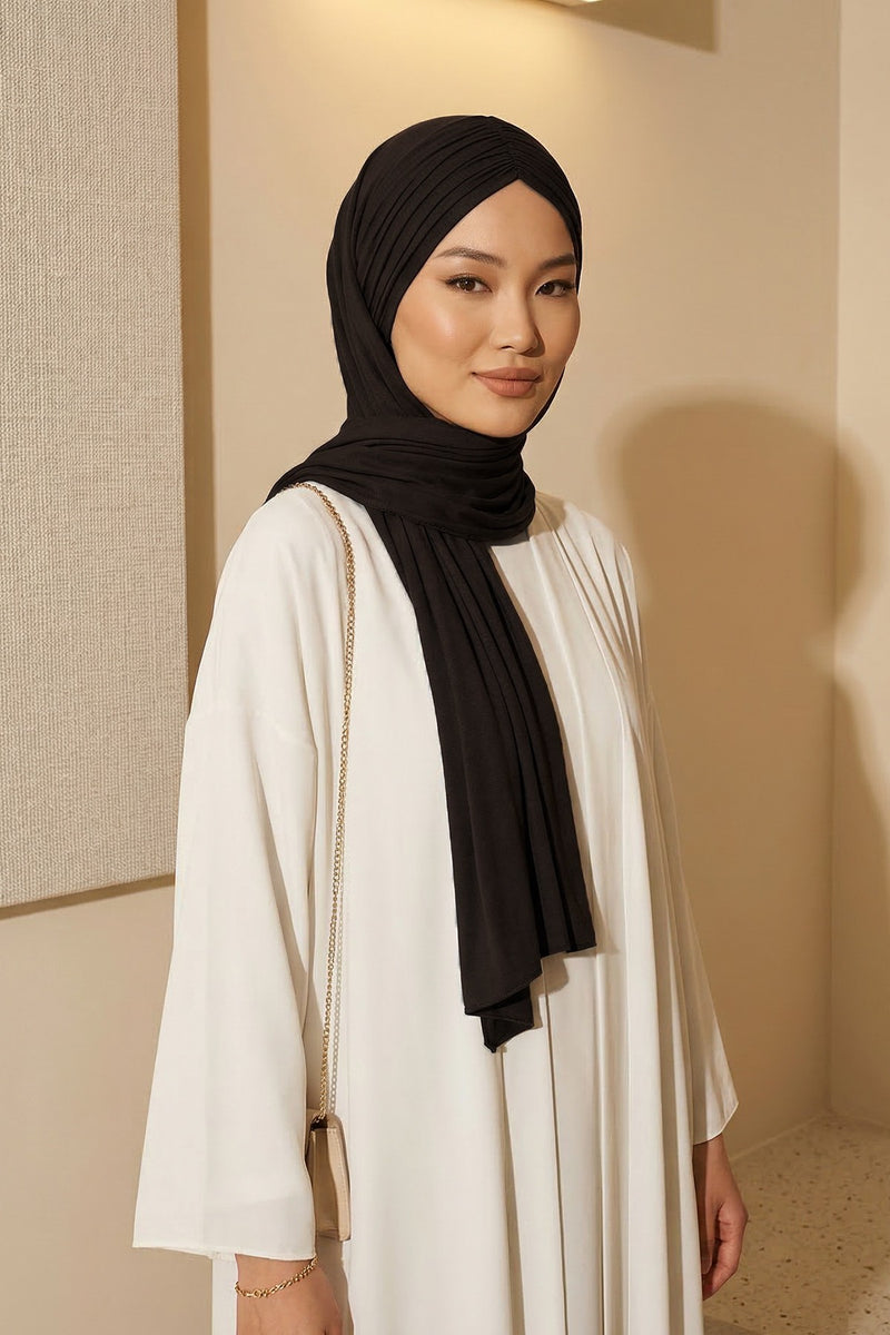 Effortless Instant Cotton Shawl for Women, Instant Cotton Lightweight Hijab Headscarf, Comfortable and Large Women Hijab Shawl,CPS-44