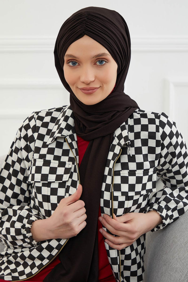 Effortless Instant Cotton Shawl for Women, Instant Cotton Lightweight Hijab Headscarf, Comfortable and Large Women Hijab Shawl,CPS-44