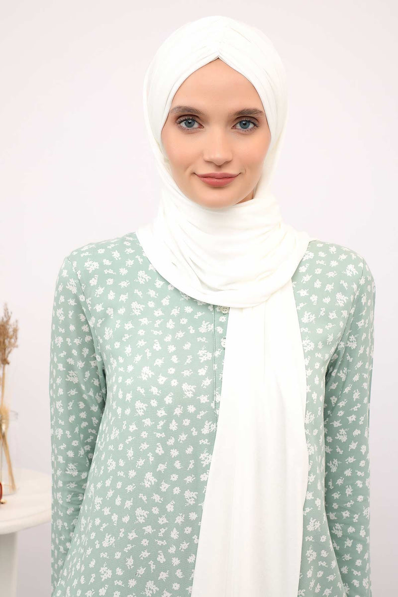 Effortless Instant Cotton Shawl for Women, Instant Cotton Lightweight Hijab Headscarf, Comfortable and Large Women Hijab Shawl,CPS-44