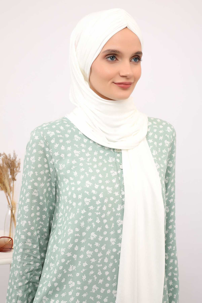 Effortless Instant Cotton Shawl for Women, Instant Cotton Lightweight Hijab Headscarf, Comfortable and Large Women Hijab Shawl,CPS-44