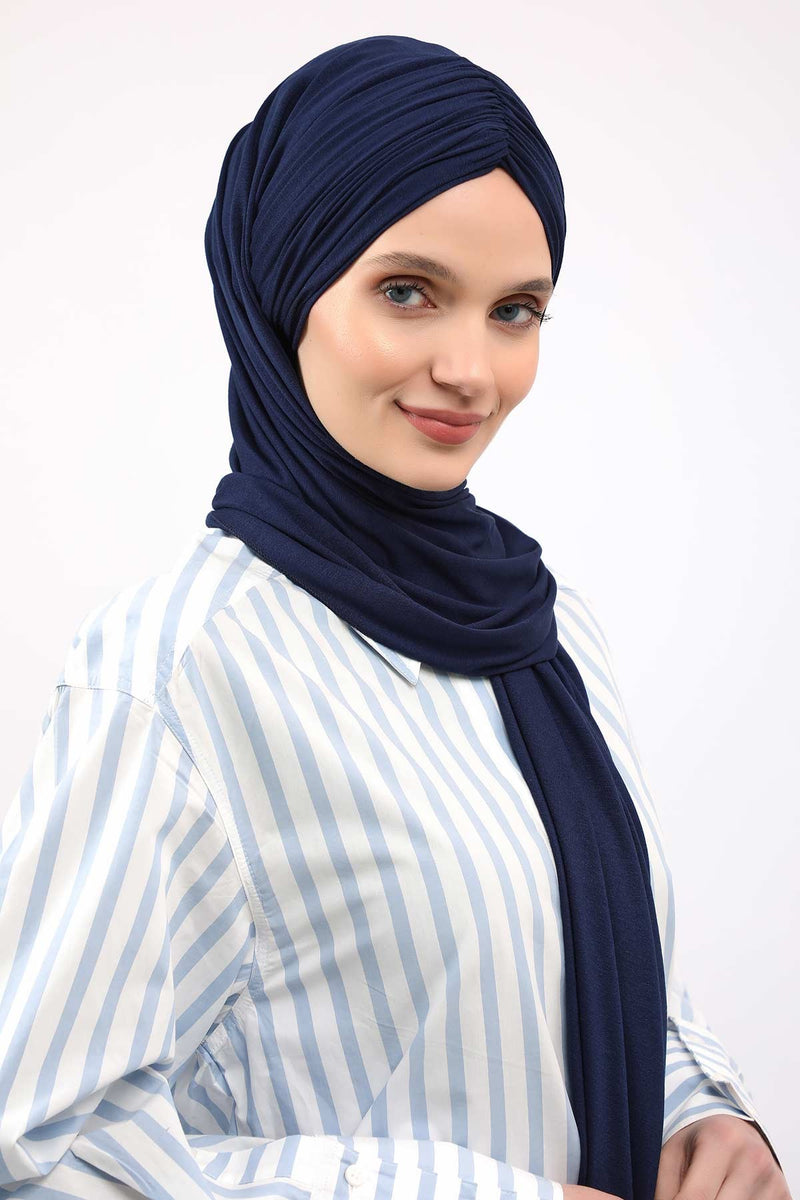 شال قطني فوري سهل الاستخدام للنساء، حجاب قطني خفيف الوزن، شال حجاب نسائي مريح وكبير، CPS-44