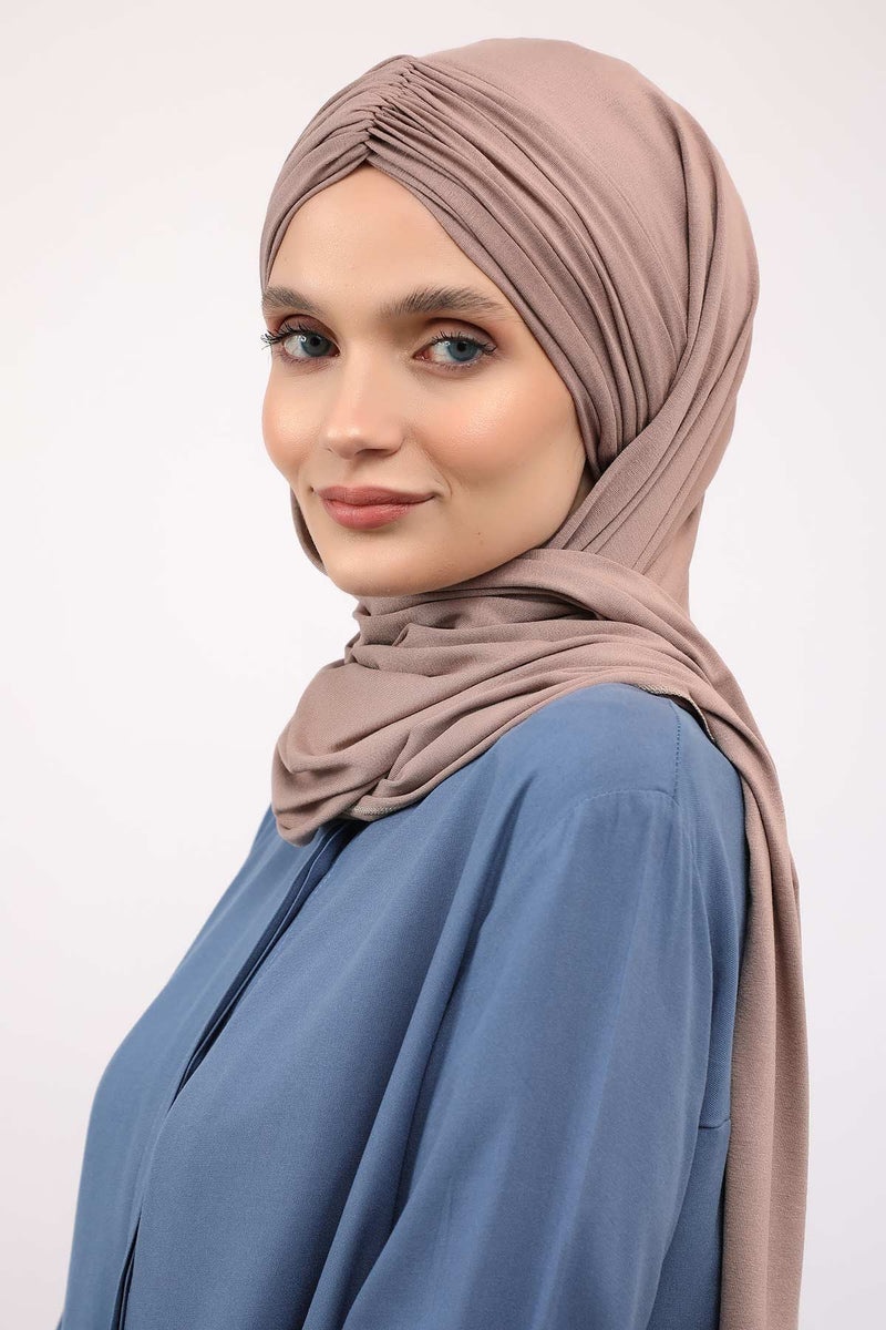 شال قطني فوري سهل الاستخدام للنساء، حجاب قطني خفيف الوزن، شال حجاب نسائي مريح وكبير، CPS-44