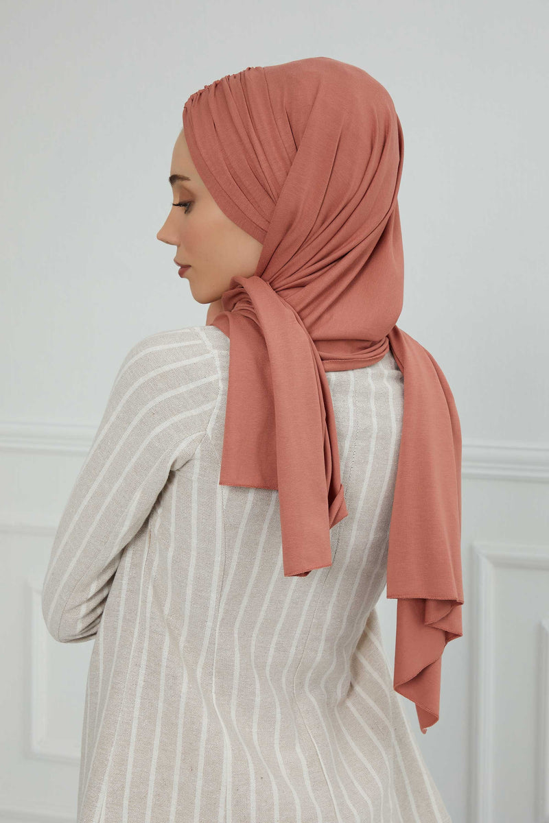 شال قطني فوري سهل الاستخدام للنساء، حجاب قطني خفيف الوزن، شال حجاب نسائي مريح وكبير، CPS-44