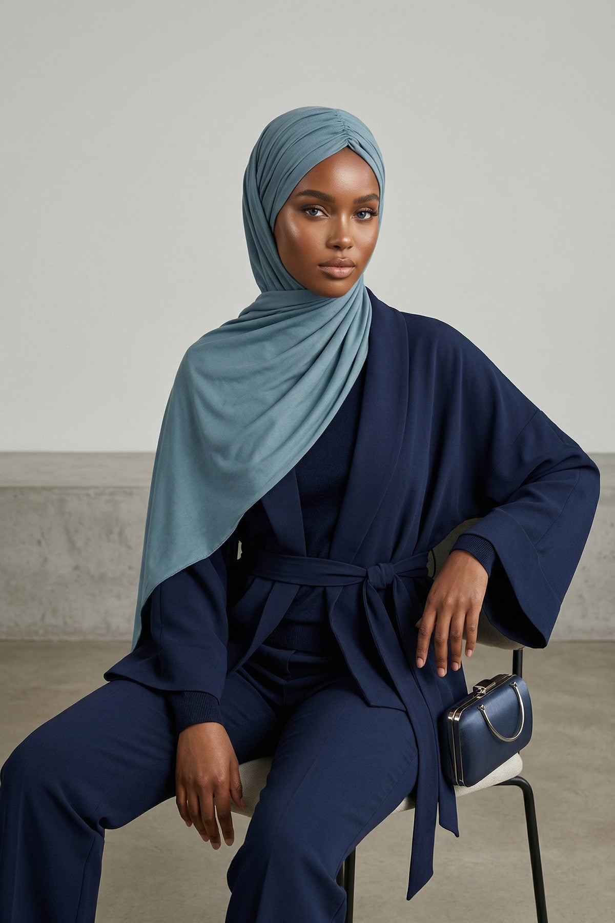 Effortless Instant Cotton Shawl for Women, Instant Cotton Lightweight Hijab Headscarf, Comfortable and Large Women Hijab Shawl,CPS-44 Dark Mint