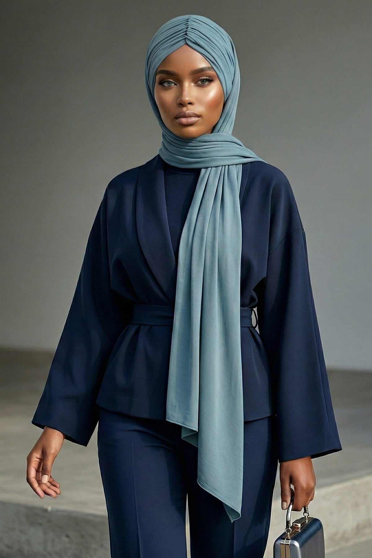 Effortless Instant Cotton Shawl for Women, Instant Cotton Lightweight Hijab Headscarf, Comfortable and Large Women Hijab Shawl,CPS-44 Dark Mint