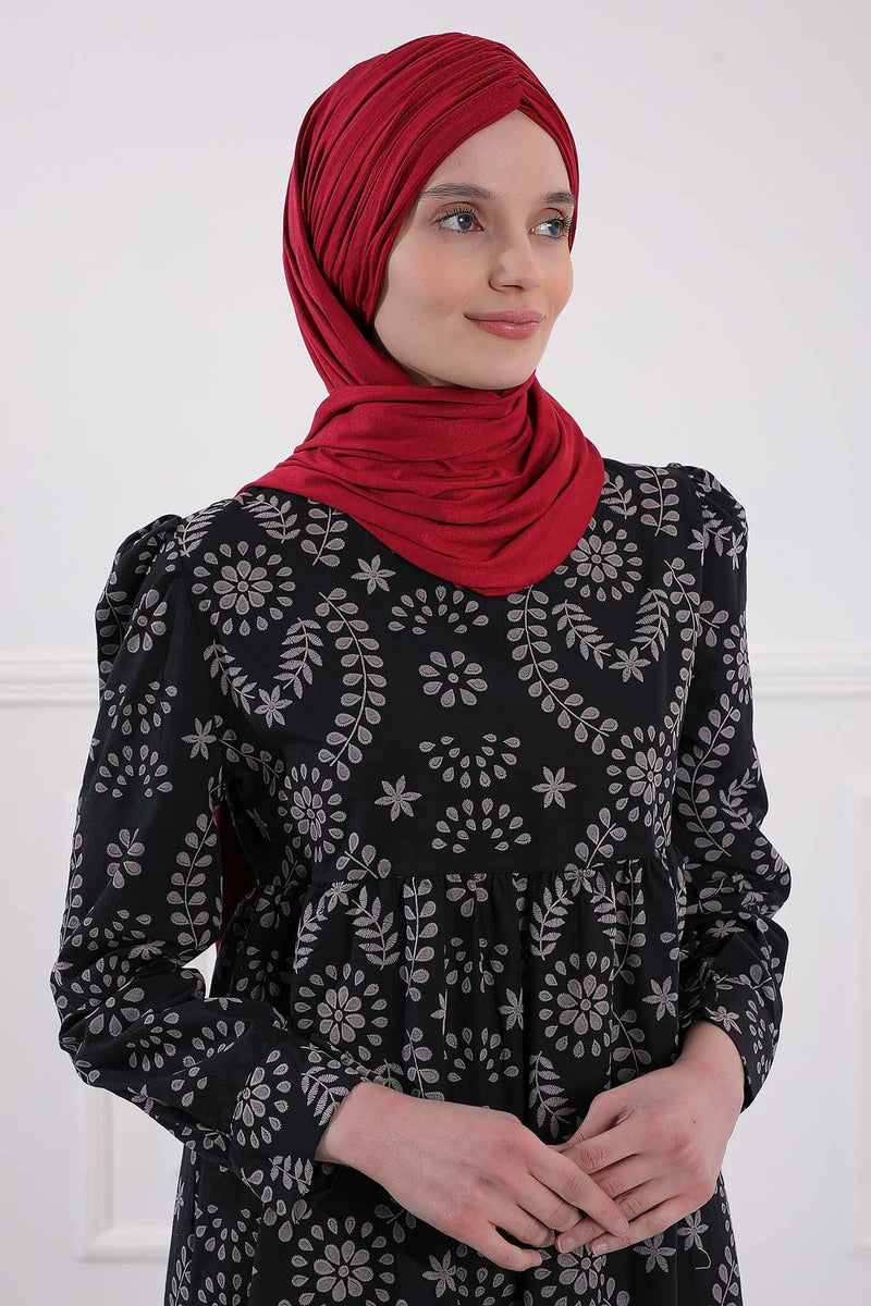 شال قطني فوري سهل الاستخدام للنساء، حجاب قطني خفيف الوزن، شال حجاب نسائي مريح وكبير، CPS-44