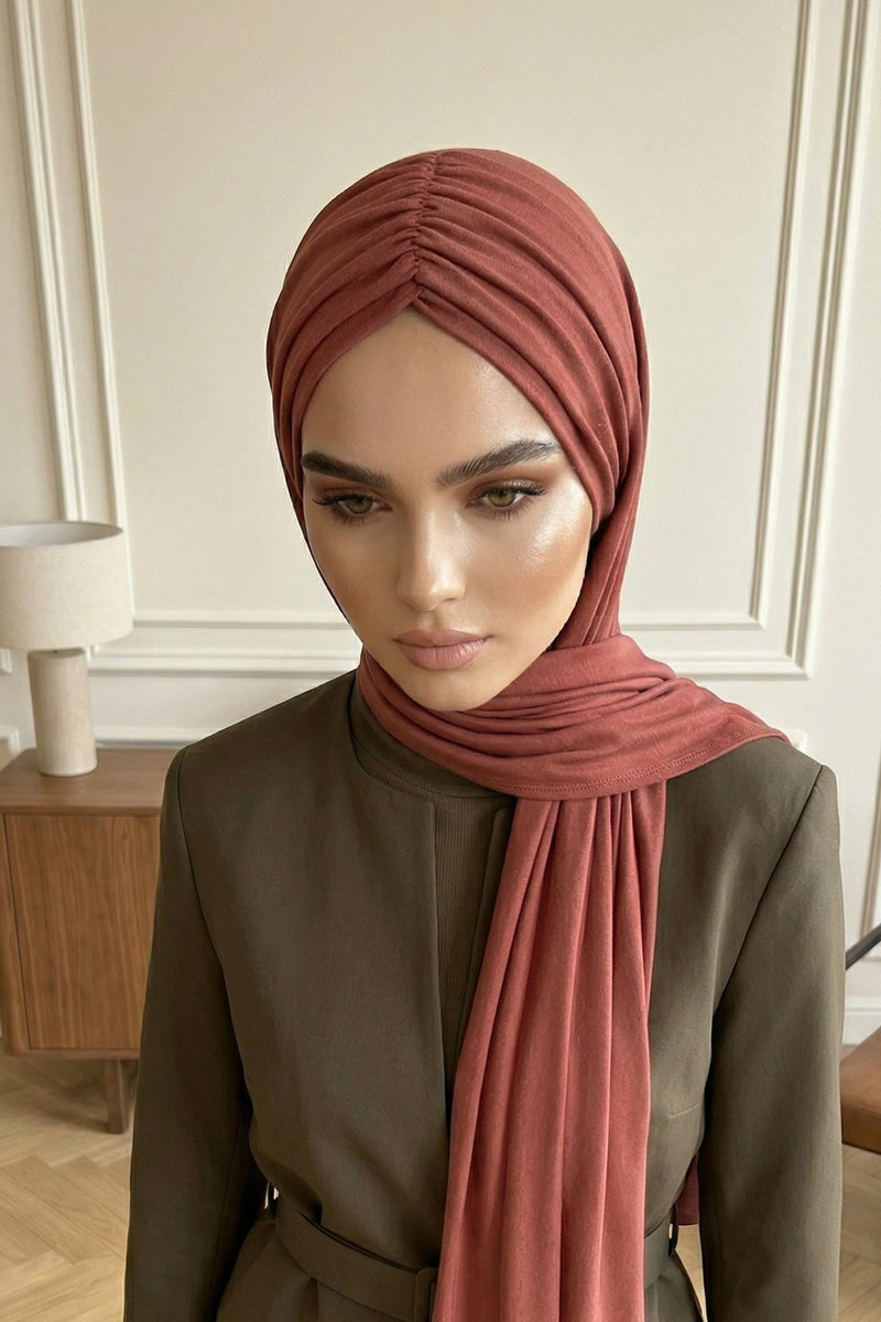 شال قطني فوري سهل الاستخدام للنساء، حجاب قطني خفيف الوزن، شال حجاب نسائي مريح وكبير، CPS-44