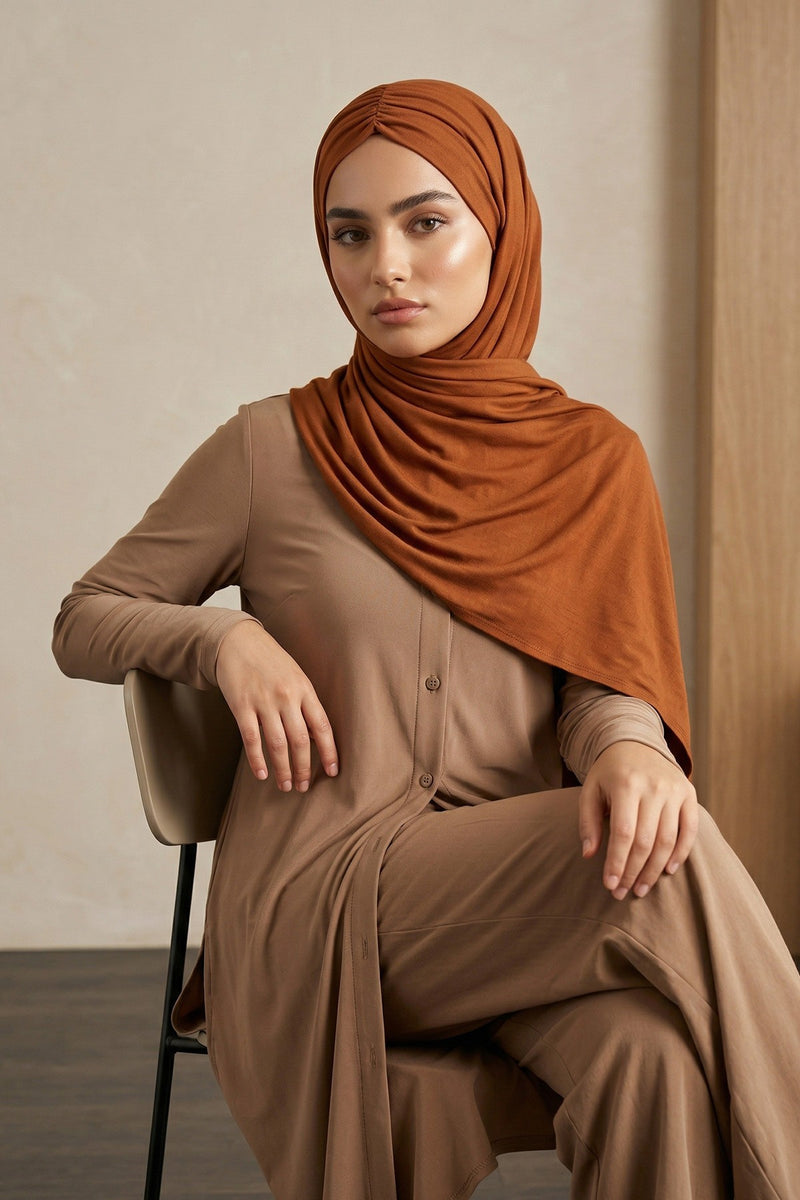 شال قطني فوري سهل الاستخدام للنساء، حجاب قطني خفيف الوزن، شال حجاب نسائي مريح وكبير، CPS-44