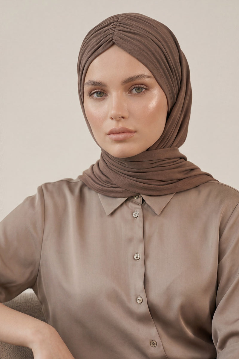 شال قطني فوري سهل الاستخدام للنساء، حجاب قطني خفيف الوزن، شال حجاب نسائي مريح وكبير، CPS-44