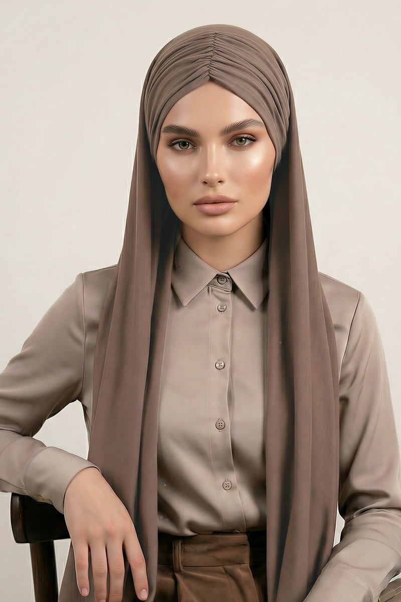 شال قطني فوري سهل الاستخدام للنساء، حجاب قطني خفيف الوزن، شال حجاب نسائي مريح وكبير، CPS-44