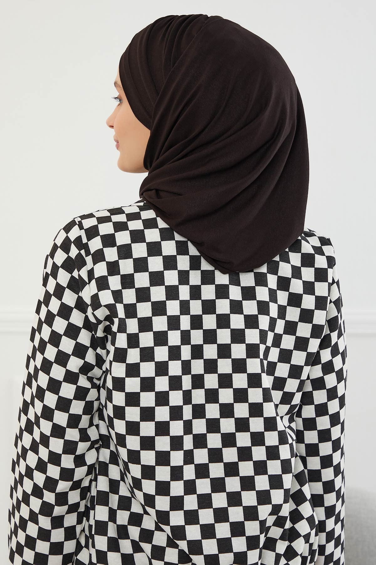 Effortless Instant Cotton Shawl for Women, Instant Cotton Lightweight Hijab Headscarf, Comfortable and Large Women Hijab Shawl,CPS-44 Black