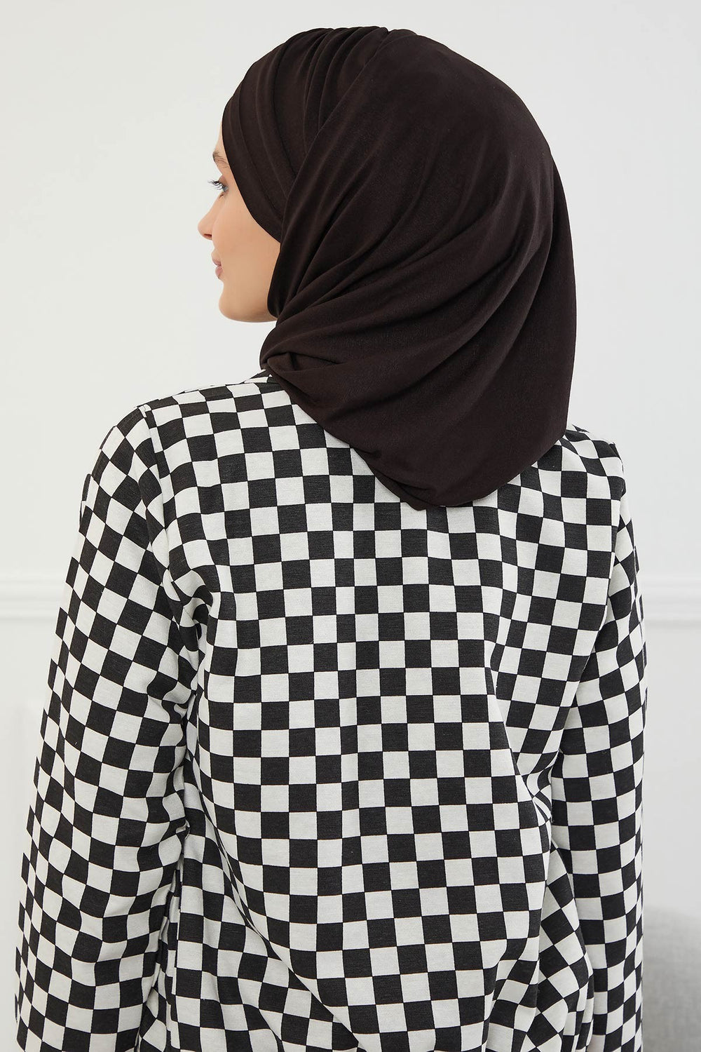 Effortless Instant Cotton Shawl for Women, Instant Cotton Lightweight Hijab Headscarf, Comfortable and Large Women Hijab Shawl,CPS-44 Black