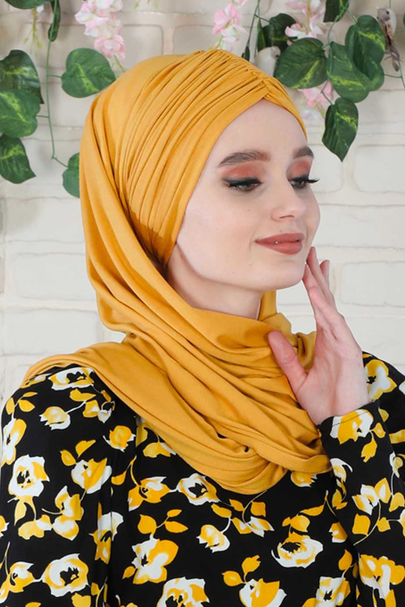 Effortless Instant Cotton Shawl for Women, Instant Cotton Lightweight Hijab Headscarf, Comfortable and Large Women Hijab Shawl,CPS-44