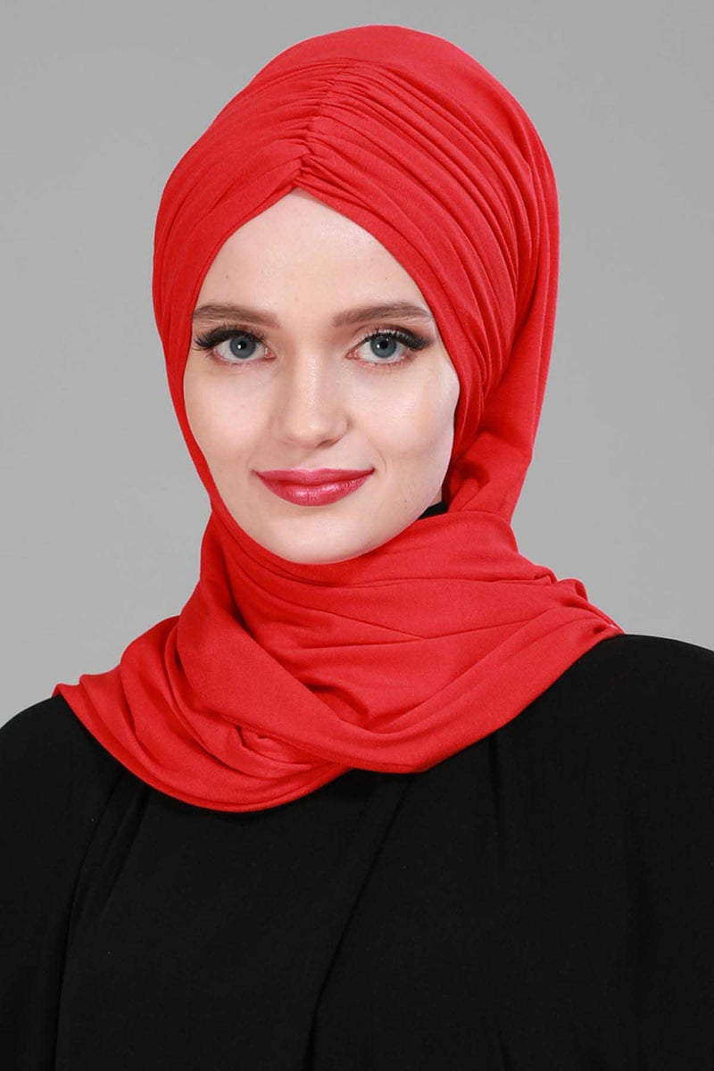 Effortless Instant Cotton Shawl for Women, Instant Cotton Lightweight Hijab Headscarf, Comfortable and Large Women Hijab Shawl,CPS-44