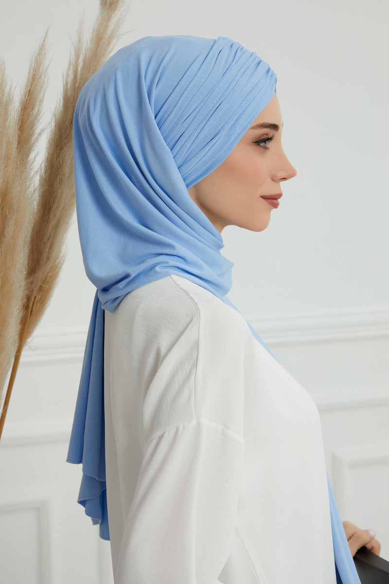 Effortless Instant Cotton Shawl for Women, Instant Cotton Lightweight Hijab Headscarf, Comfortable and Large Women Hijab Shawl,CPS-44