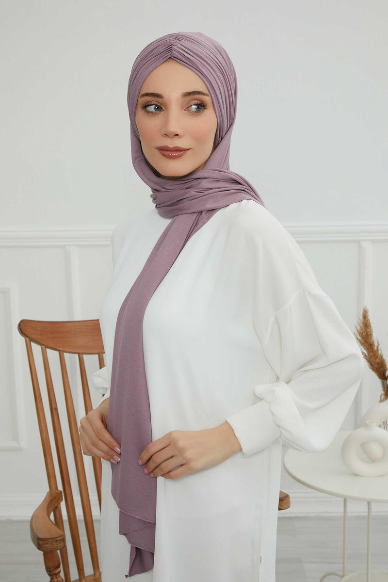 Effortless Instant Cotton Shawl for Women, Instant Cotton Lightweight Hijab Headscarf, Comfortable and Large Women Hijab Shawl,CPS-44