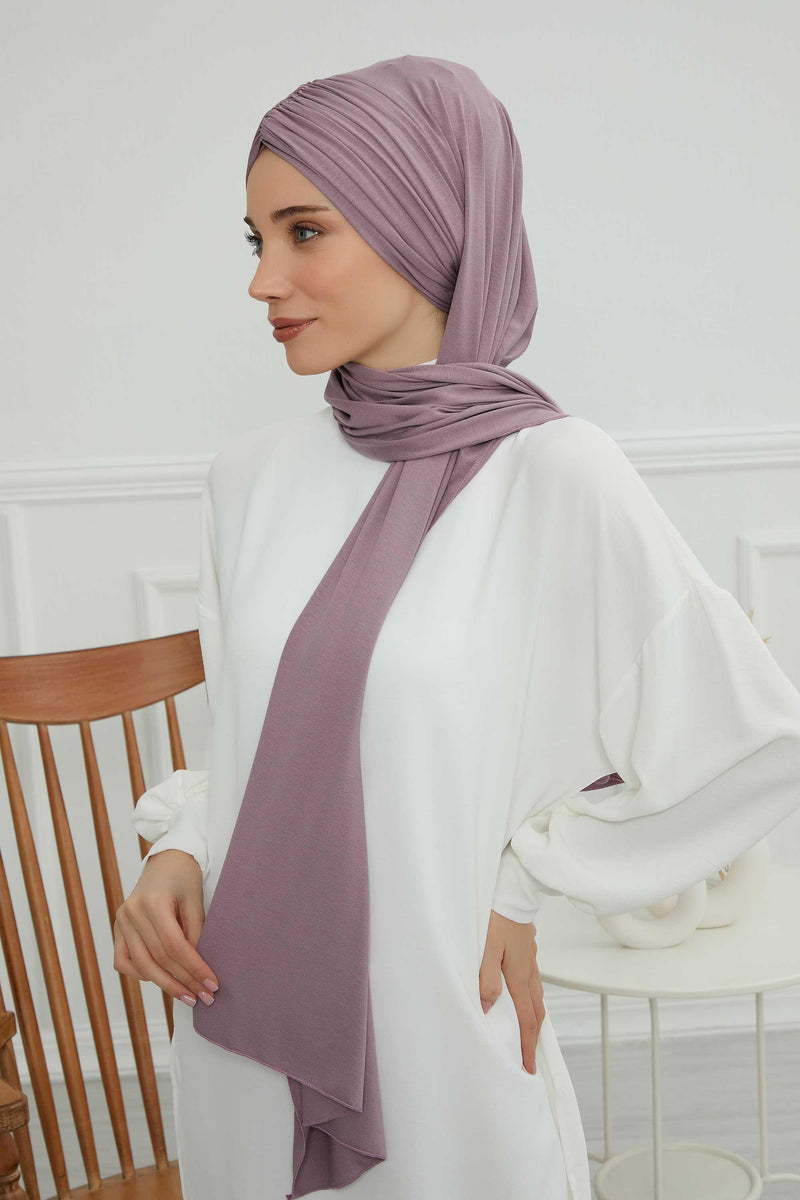 Effortless Instant Cotton Shawl for Women, Instant Cotton Lightweight Hijab Headscarf, Comfortable and Large Women Hijab Shawl,CPS-44