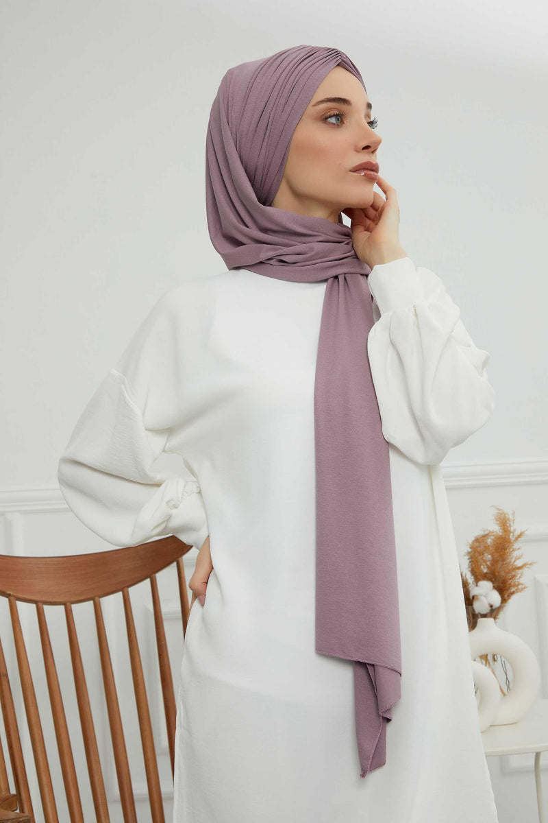 Effortless Instant Cotton Shawl for Women, Instant Cotton Lightweight Hijab Headscarf, Comfortable and Large Women Hijab Shawl,CPS-44