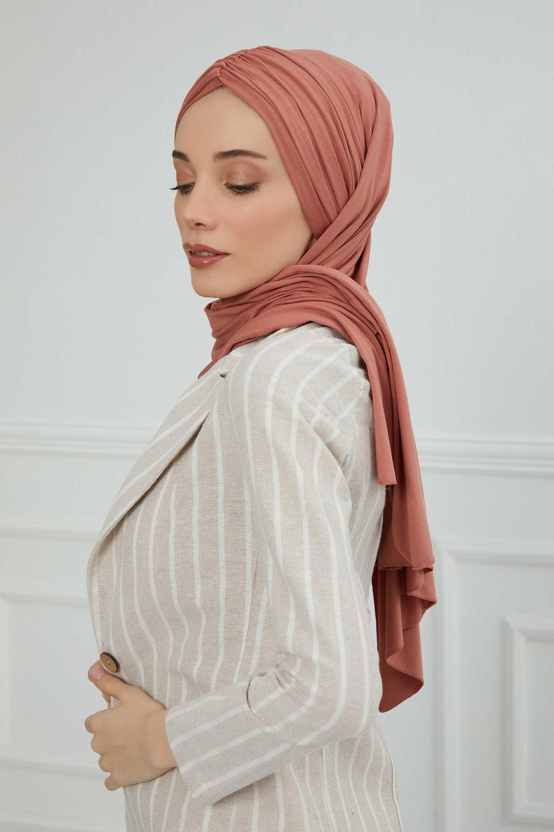 Effortless Instant Cotton Shawl for Women, Instant Cotton Lightweight Hijab Headscarf, Comfortable and Large Women Hijab Shawl,CPS-44