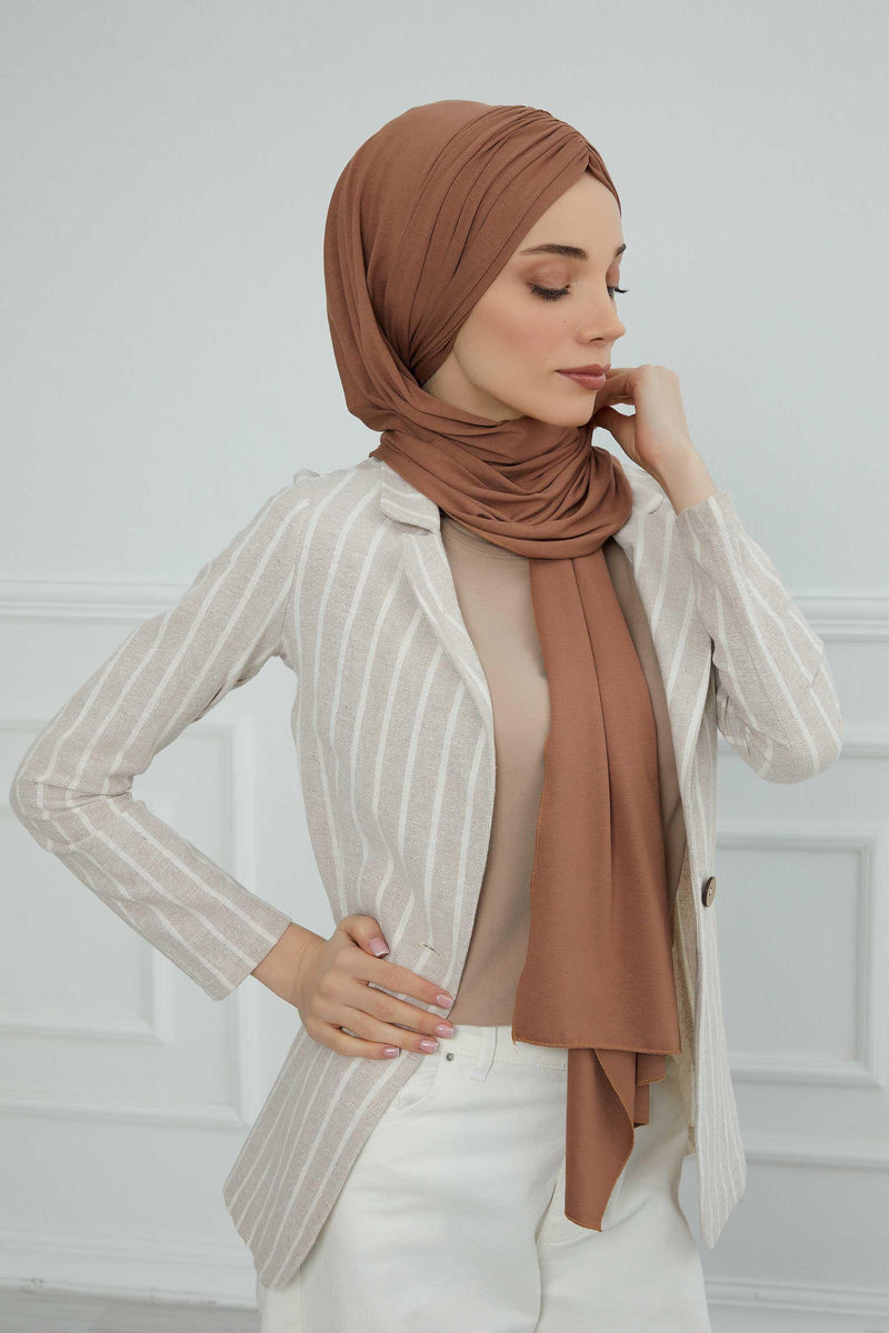 Effortless Instant Cotton Shawl for Women, Instant Cotton Lightweight Hijab Headscarf, Comfortable and Large Women Hijab Shawl,CPS-44