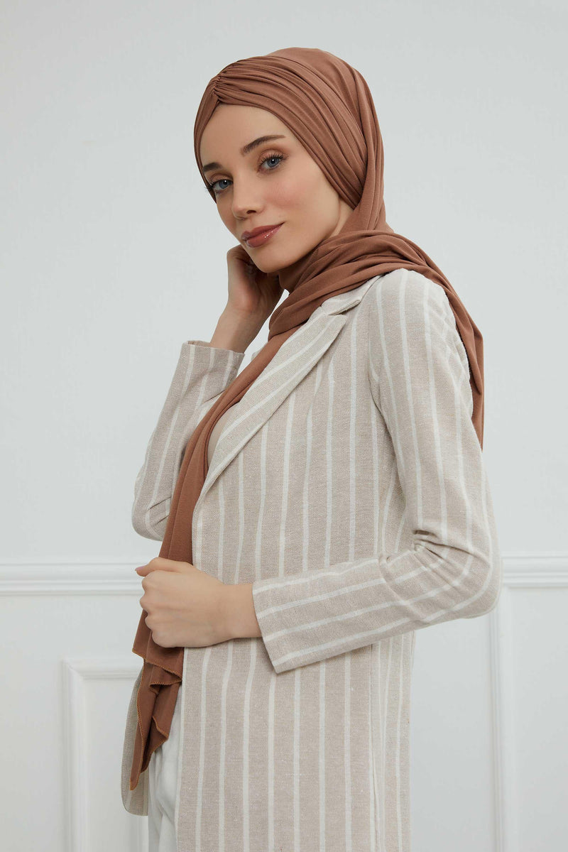 Effortless Instant Cotton Shawl for Women, Instant Cotton Lightweight Hijab Headscarf, Comfortable and Large Women Hijab Shawl,CPS-44