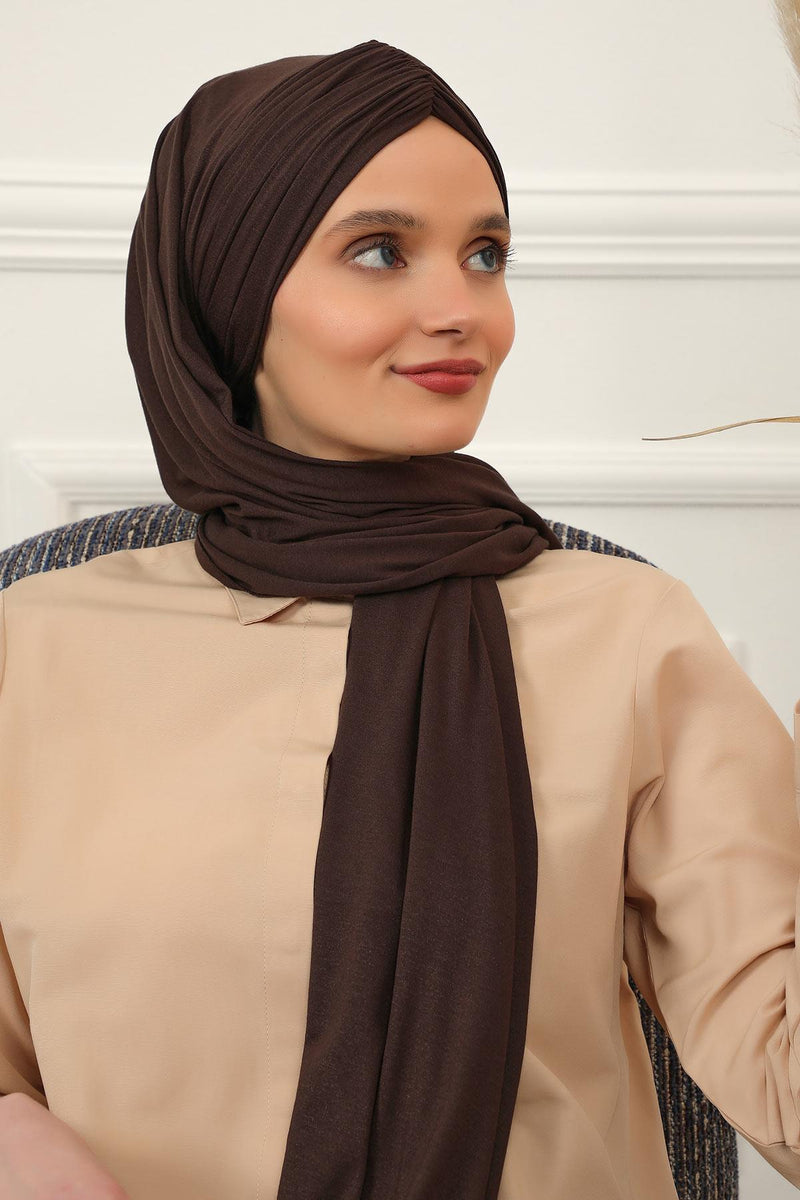 Effortless Instant Cotton Shawl for Women, Instant Cotton Lightweight Hijab Headscarf, Comfortable and Large Women Hijab Shawl,CPS-44