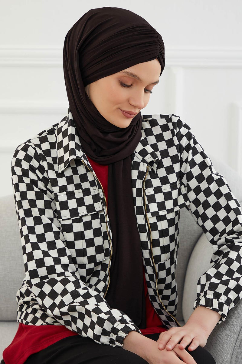 Effortless Instant Cotton Shawl for Women, Instant Cotton Lightweight Hijab Headscarf, Comfortable and Large Women Hijab Shawl,CPS-44