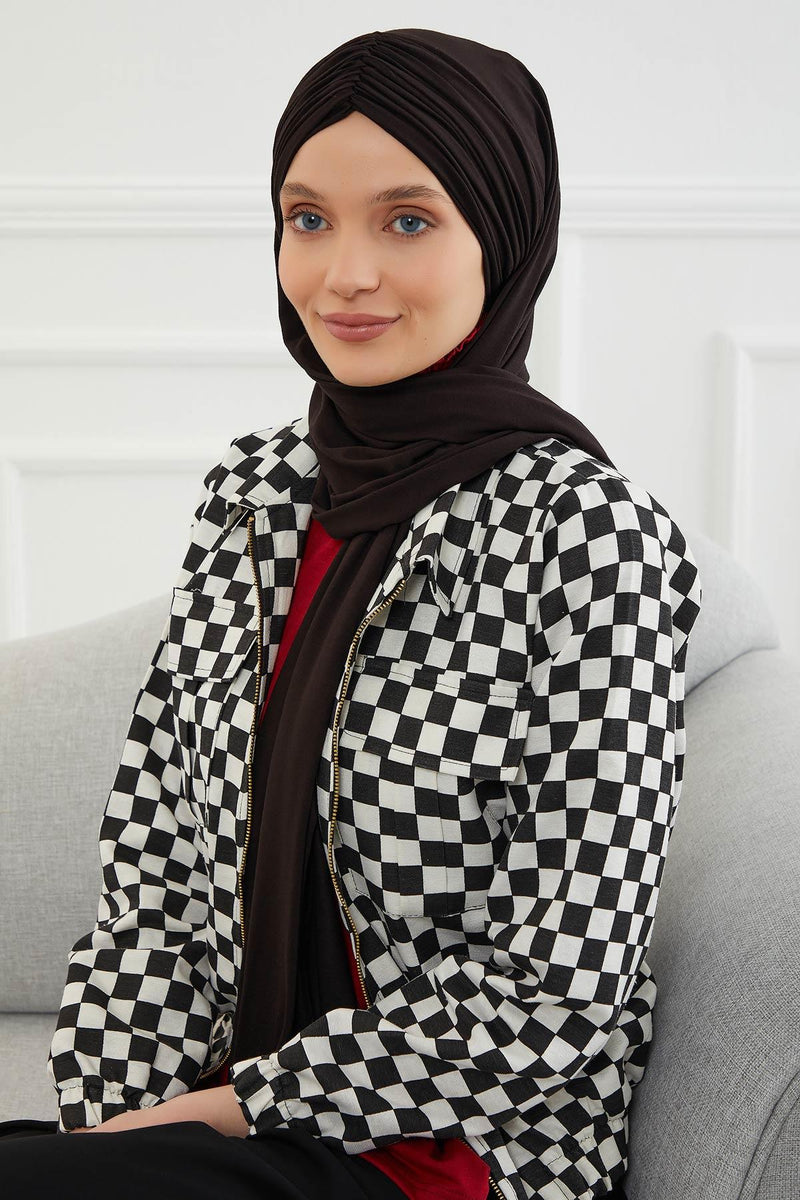 Effortless Instant Cotton Shawl for Women, Instant Cotton Lightweight Hijab Headscarf, Comfortable and Large Women Hijab Shawl,CPS-44