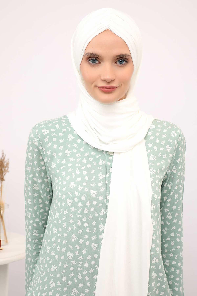 Effortless Instant Cotton Shawl for Women, Instant Cotton Lightweight Hijab Headscarf, Comfortable and Large Women Hijab Shawl,CPS-44