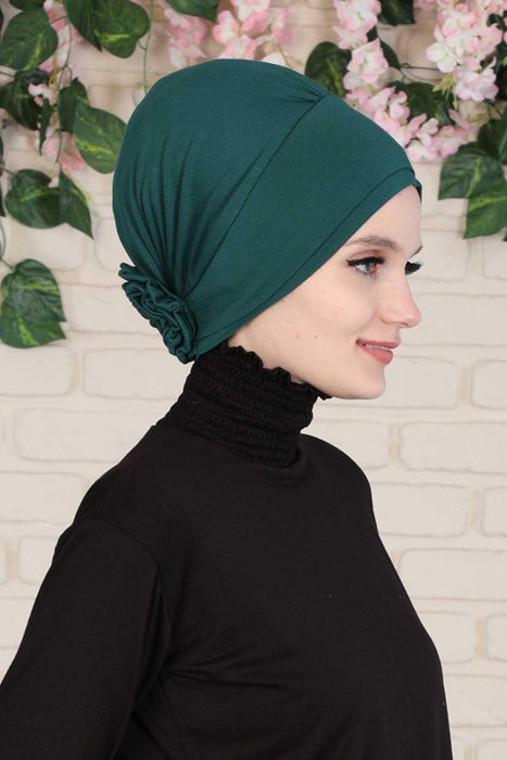 قبعة عمامة مرنة سهلة الالتفاف للنساء، حجاب عمامة عصري مربوط مسبقًا بلون واحد، غطاء رأس من القطن المرن الكيميائي، B-53