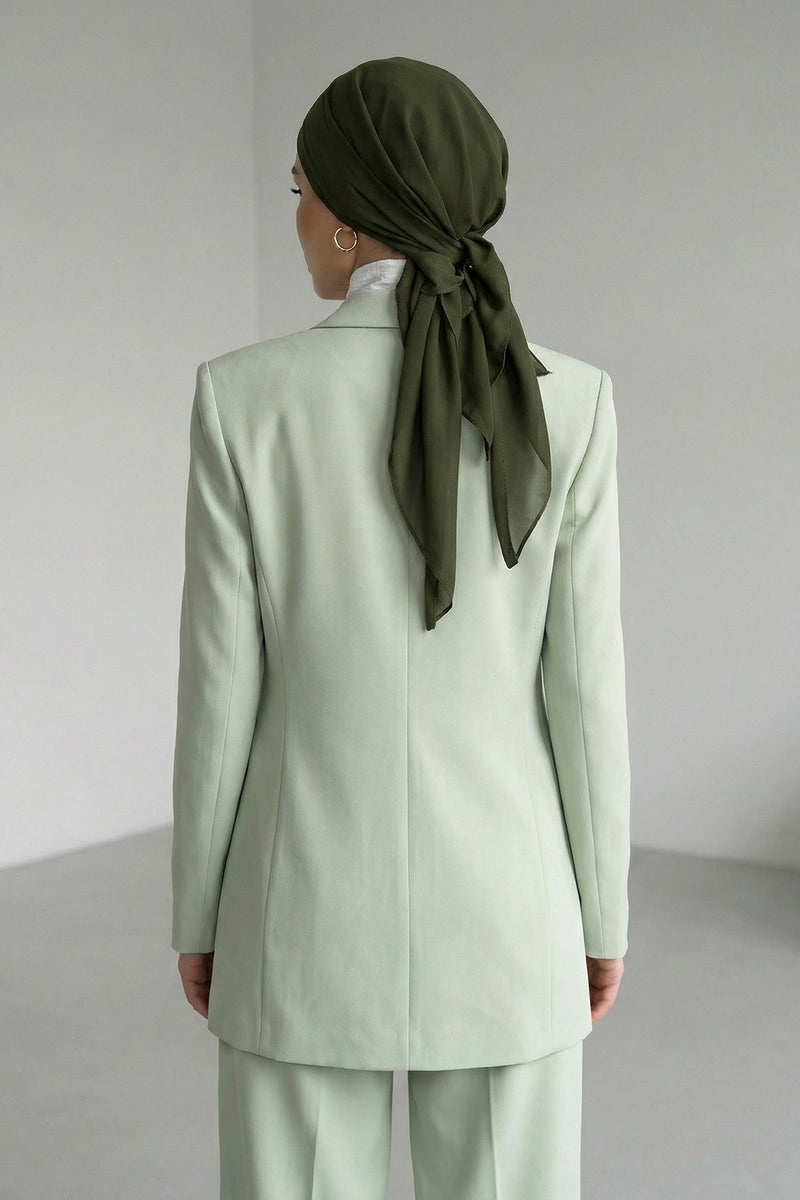 Elegant Chiffon Hijab Bonnet with Comfortable Cotton Inner Cap,B-97