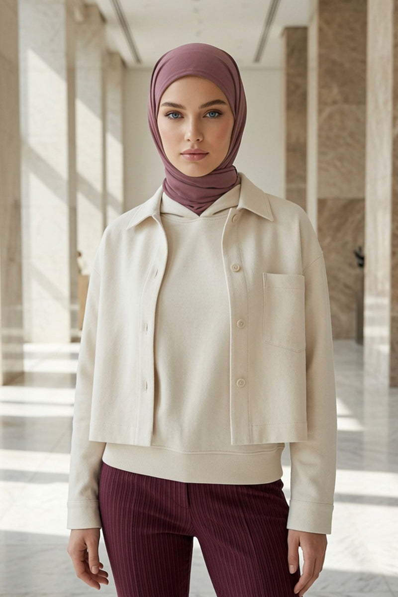 Elegant Chiffon Hijab Bonnet with Comfortable Cotton Inner Cap,B-97 Dusty Rose
