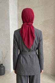 Elegant Chiffon Hijab Bonnet with Comfortable Cotton Inner Cap,B-97 Maroon