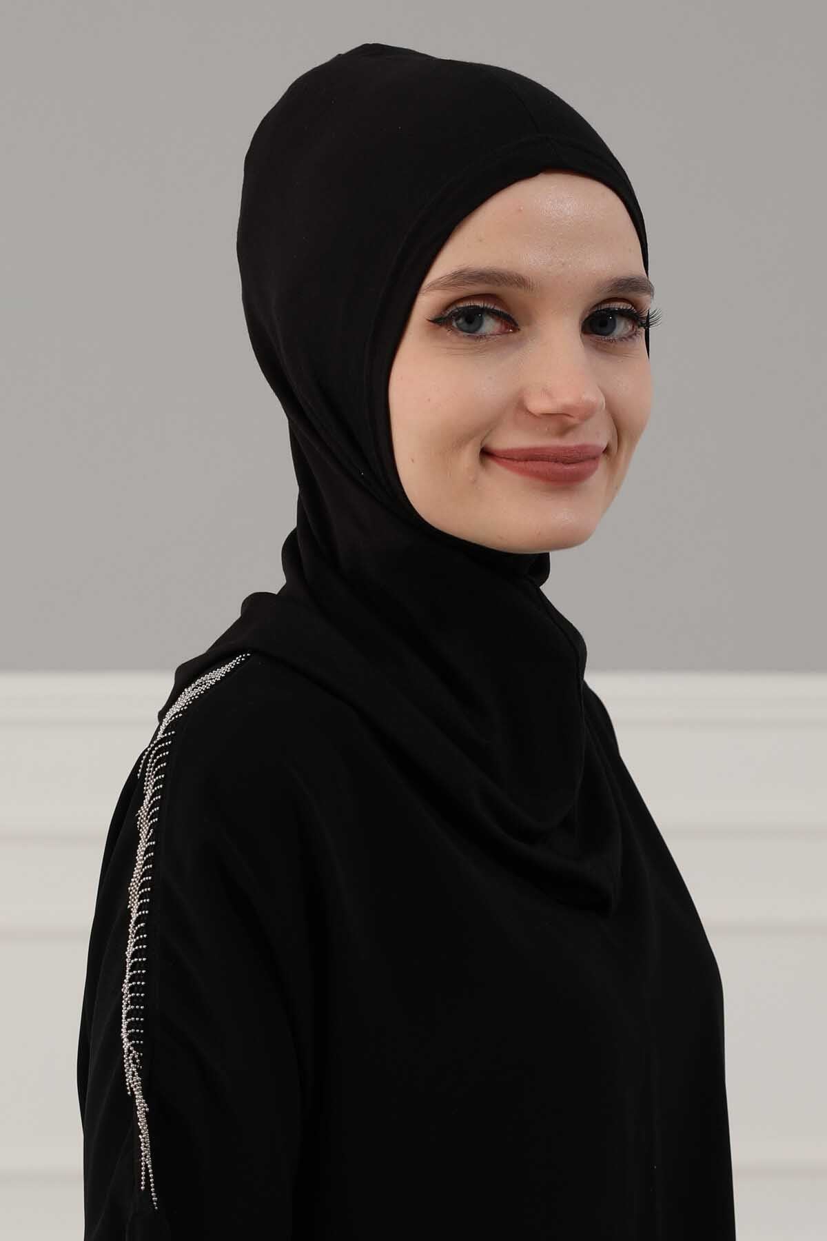 غطاء حجاب أنيق كامل للرأس والرقبة، غطاء رأس داخلي عمامة فورية، غطاء رأس نينجا خفيف الوزن، هدية رمضان للمسلمين، TB-1