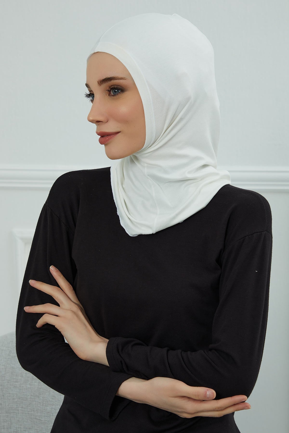 غطاء حجاب أنيق كامل للرأس والرقبة، غطاء رأس داخلي عمامة فورية، غطاء رأس نينجا خفيف الوزن، هدية رمضان للمسلمين، TB-1