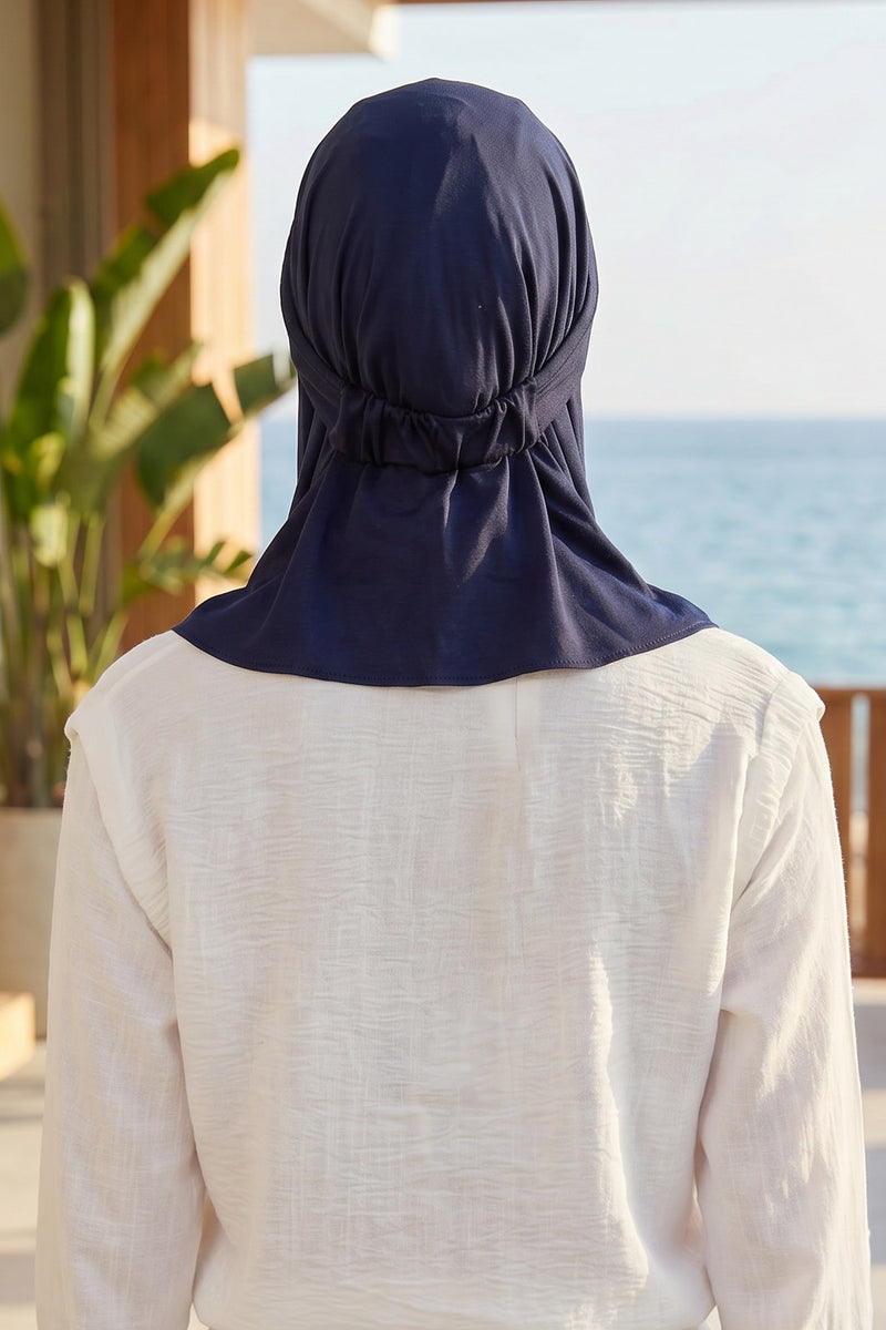 Everyday Sports Hijab with Removable Visor, Practical Jersey Shawl,SPS-1