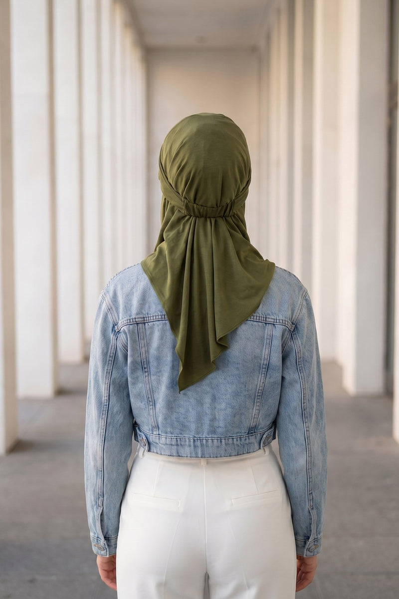 Everyday Sports Hijab with Removable Visor, Practical Jersey Shawl,SPS-1