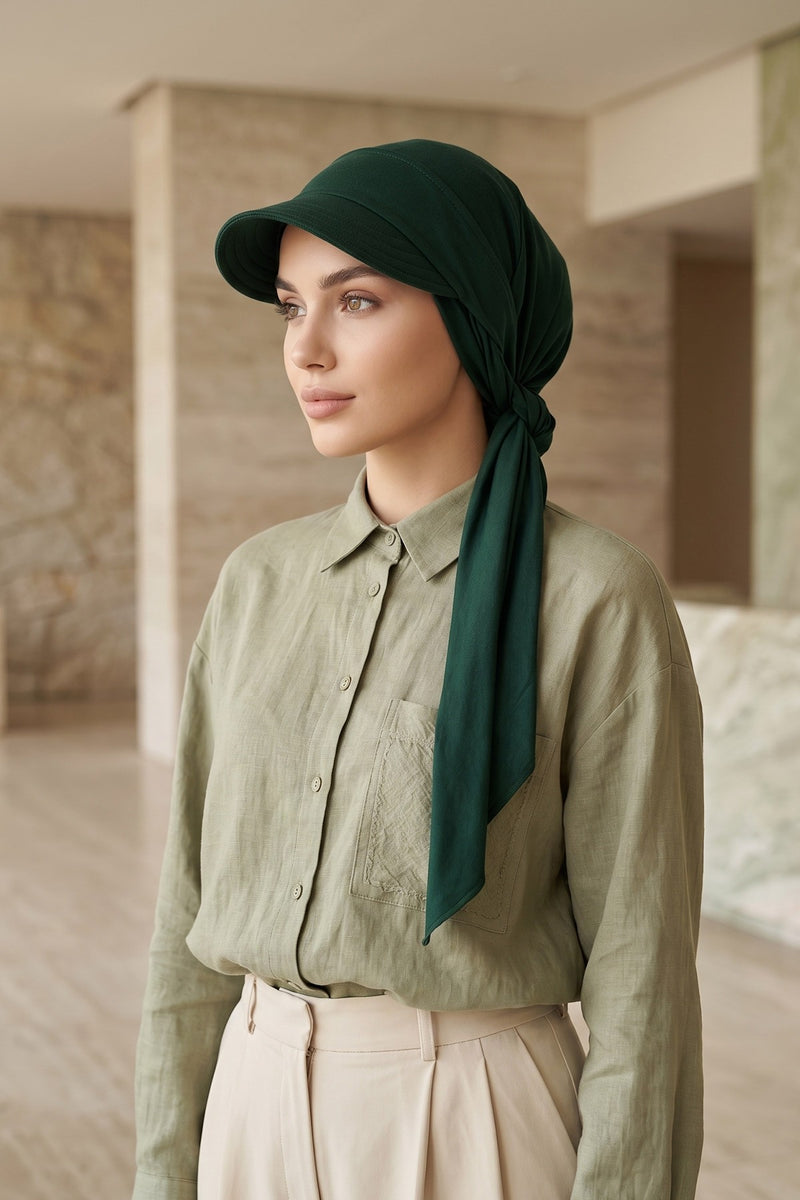 Everyday Sports Hijab with Removable Visor, Practical Jersey Shawl,SPS-1