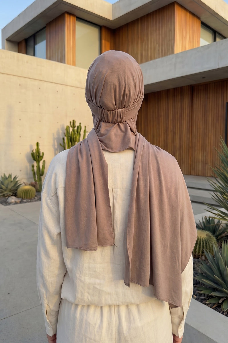 Everyday Sports Hijab with Removable Visor, Practical Jersey Shawl,SPS-1