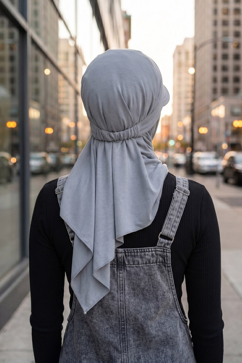 Everyday Sports Hijab with Removable Visor, Practical Jersey Shawl,SPS-1