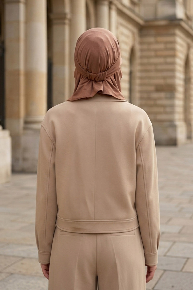 Everyday Sports Hijab with Removable Visor, Practical Jersey Shawl,SPS-1