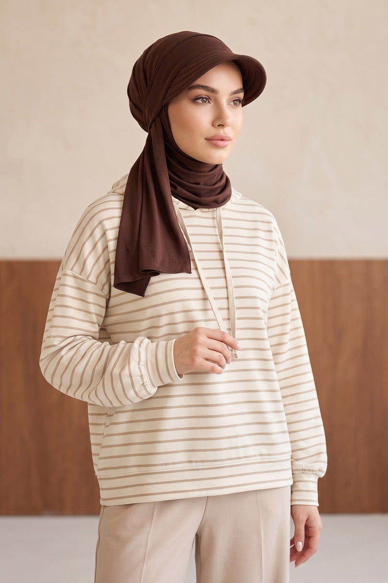 Everyday Sports Hijab with Removable Visor, Practical Jersey Shawl,SPS-1