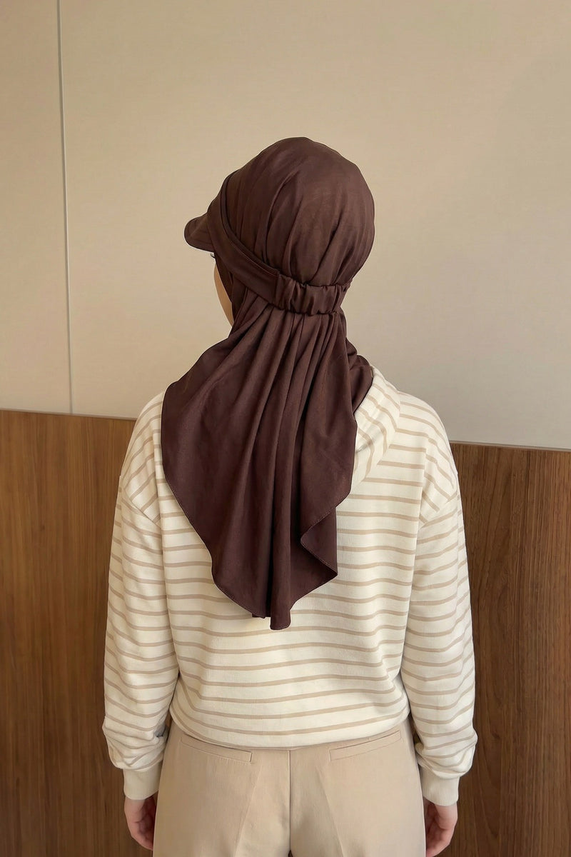 Everyday Sports Hijab with Removable Visor, Practical Jersey Shawl,SPS-1