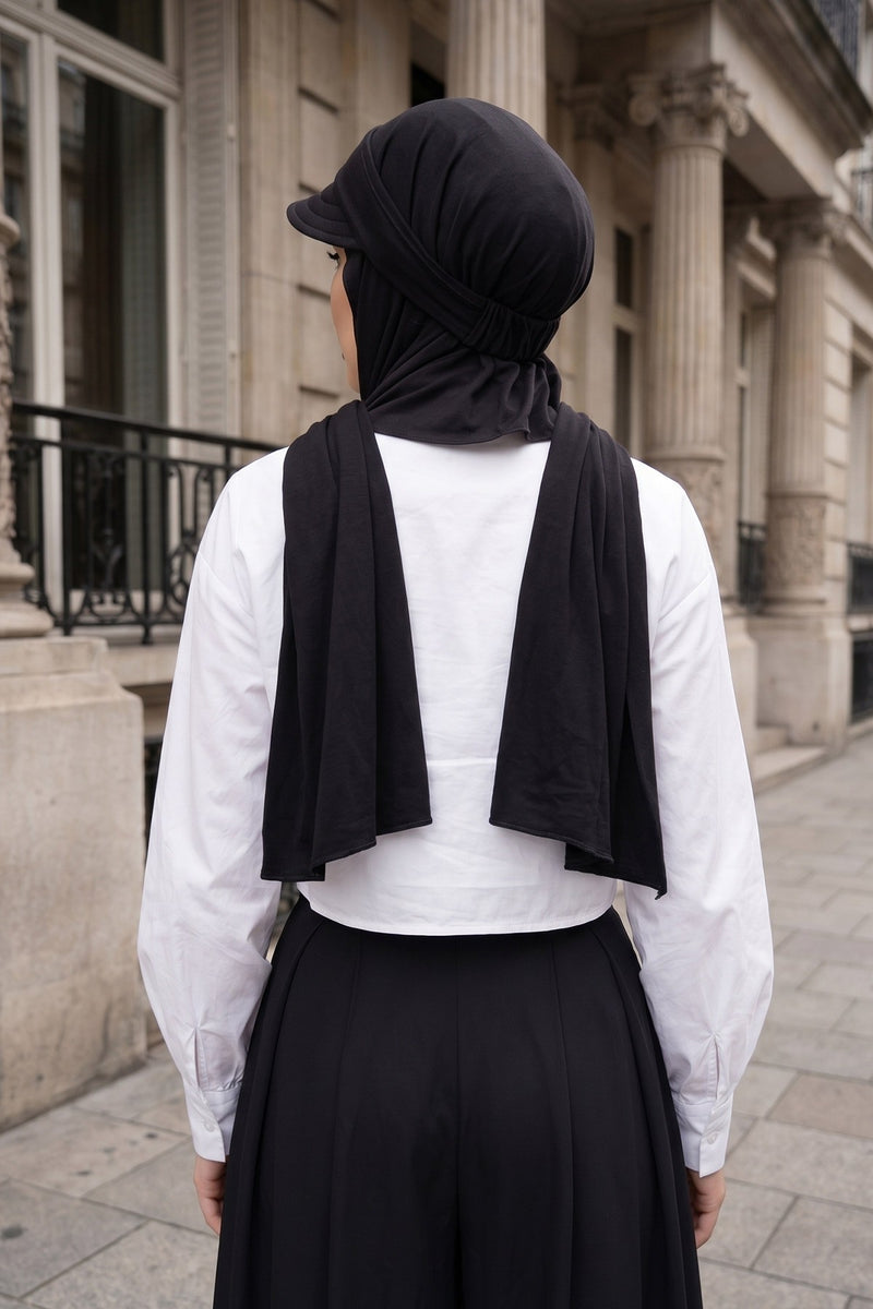 Everyday Sports Hijab with Removable Visor, Practical Jersey Shawl,SPS-1