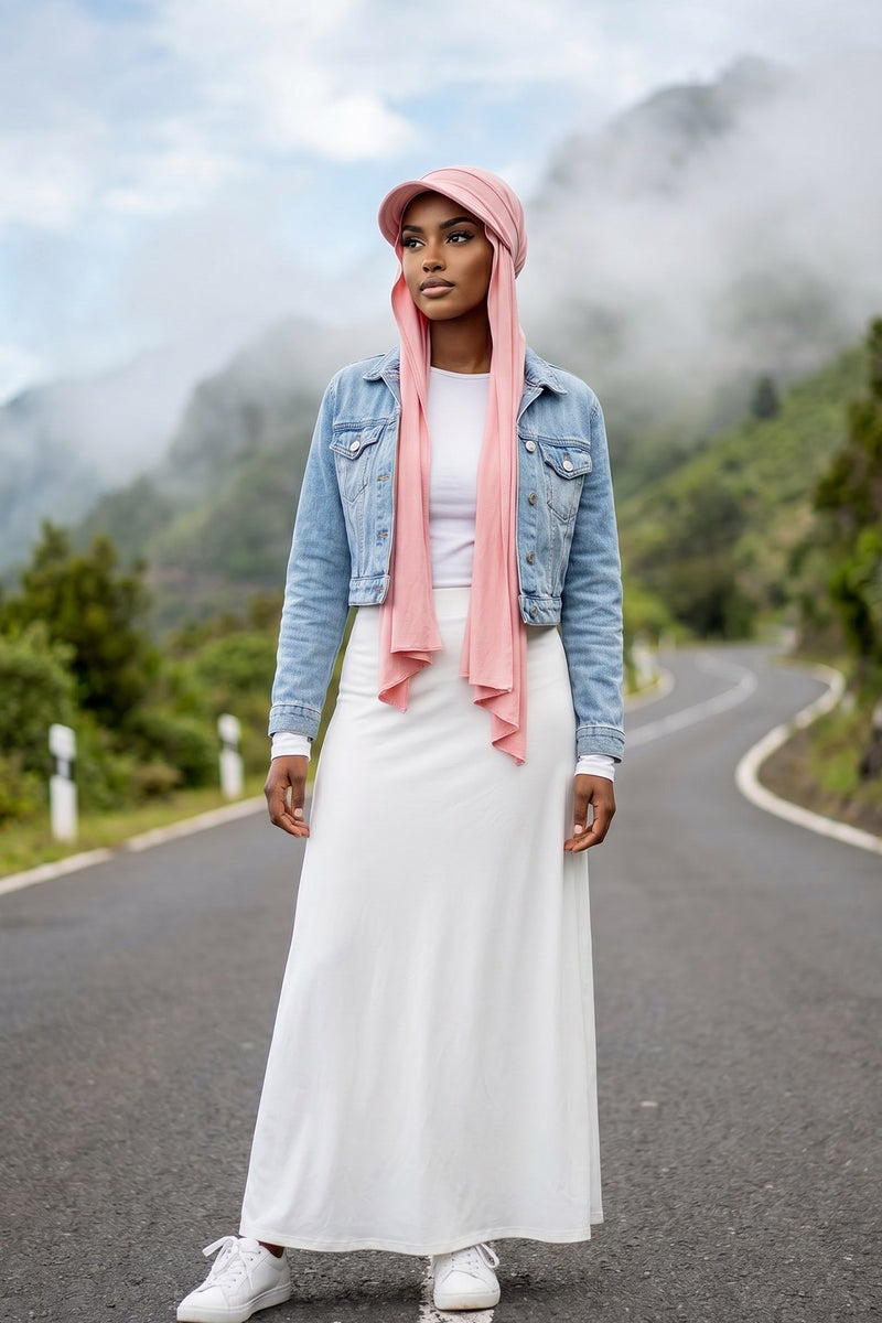 Everyday Sports Hijab with Removable Visor, Practical Jersey Shawl,SPS-1
