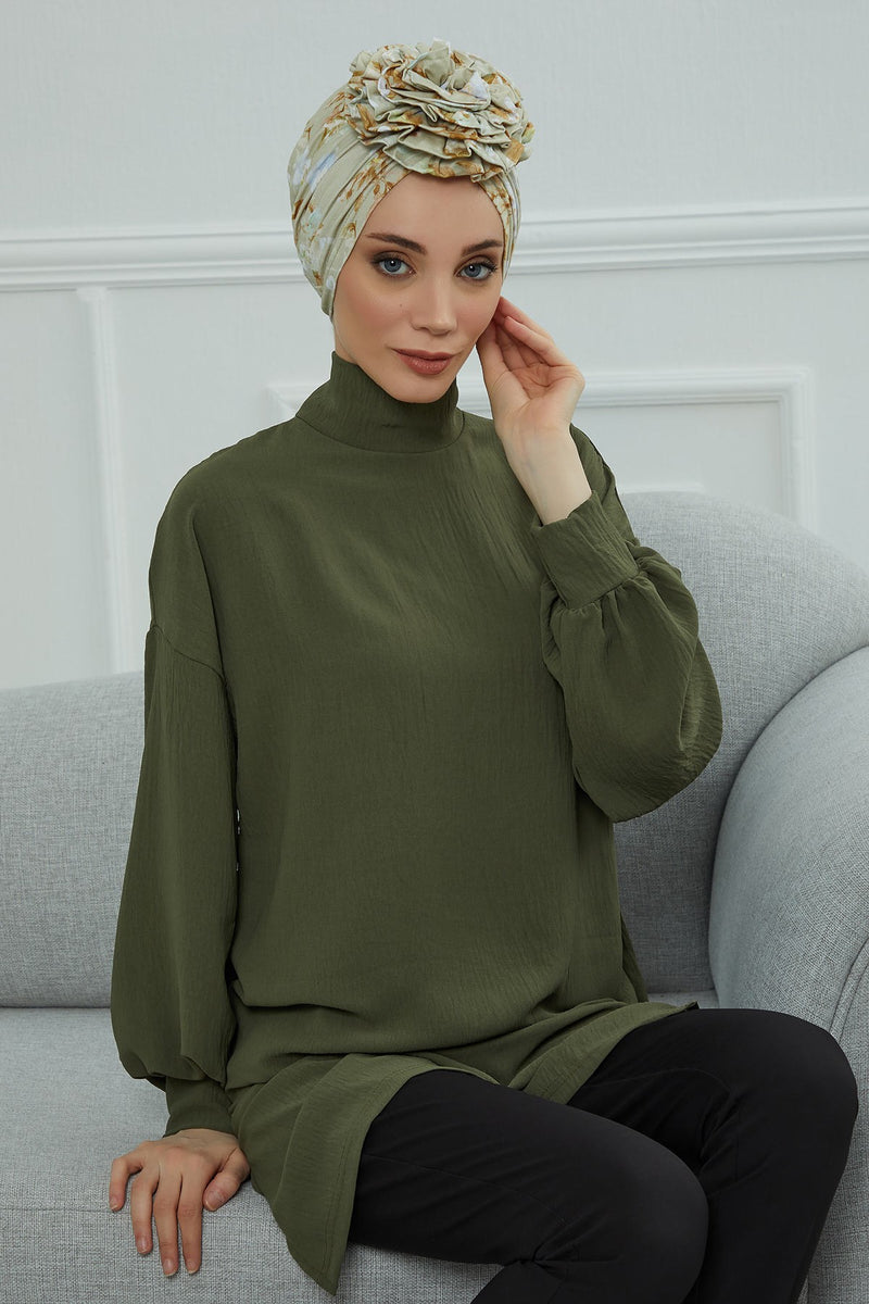 Fashionable High Quality Instant Turban Scarf Head Wrap made from Combed Cotton, Chemo Headwear with Beautiful Rose Patterns,B-21YD