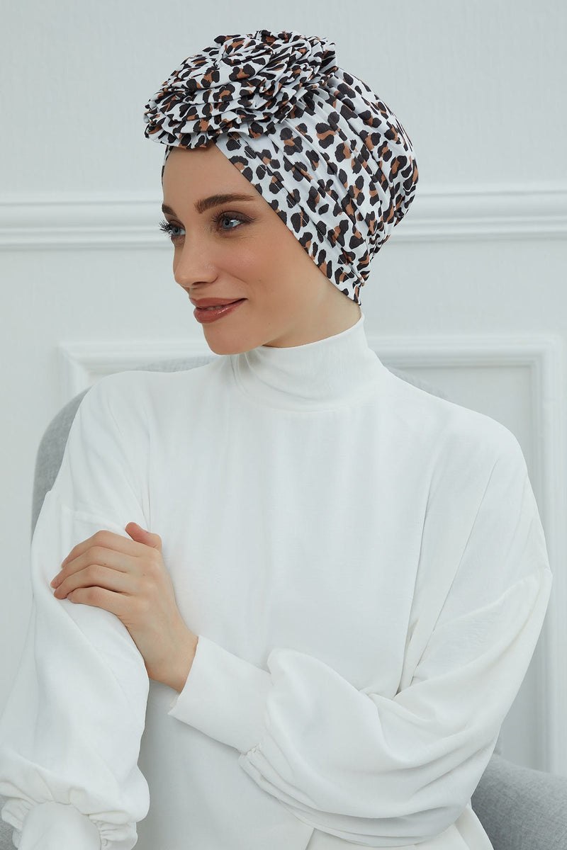 Fashionable High Quality Instant Turban Scarf Head Wrap made from Combed Cotton, Chemo Headwear with Beautiful Rose Patterns,B-21YD