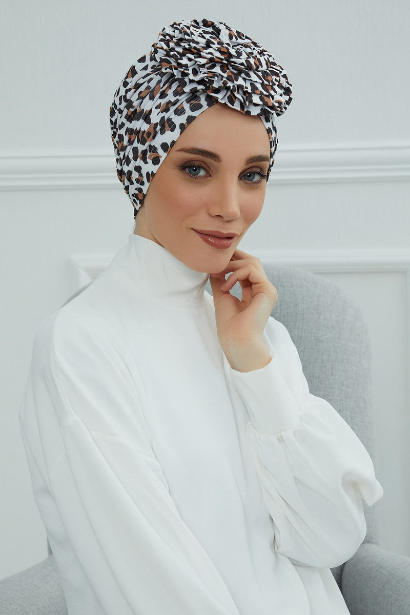 Fashionable High Quality Instant Turban Scarf Head Wrap made from Combed Cotton, Chemo Headwear with Beautiful Rose Patterns,B-21YD